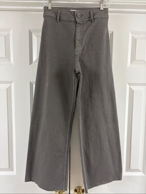 Zara The Marine Straight Jeans. Gray Color. Sz 36/4. Great Condition!!